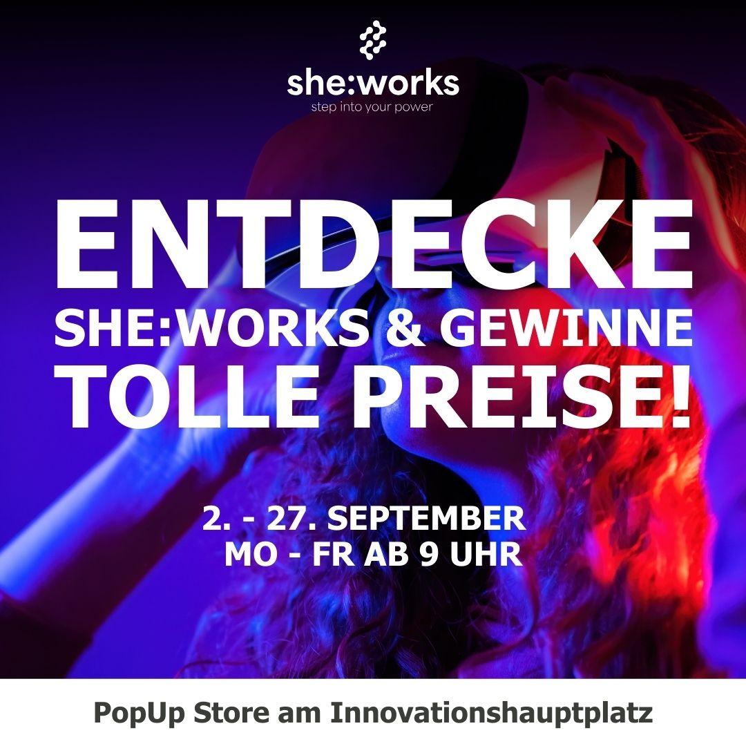 she:works im PopUp Store am Linzer Innovationshauptplatz